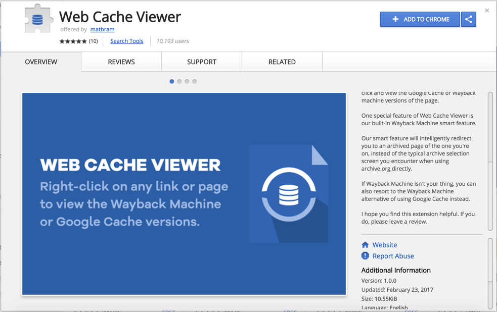 web cache viewer - 30uweb