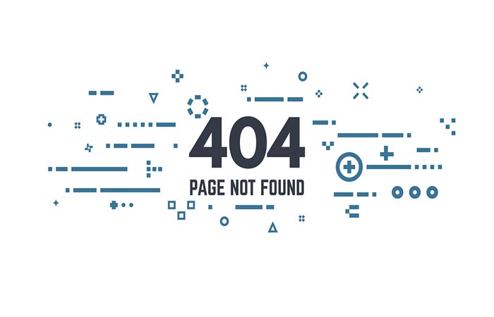 نتیجه لینک شکسته صفحه 404 است